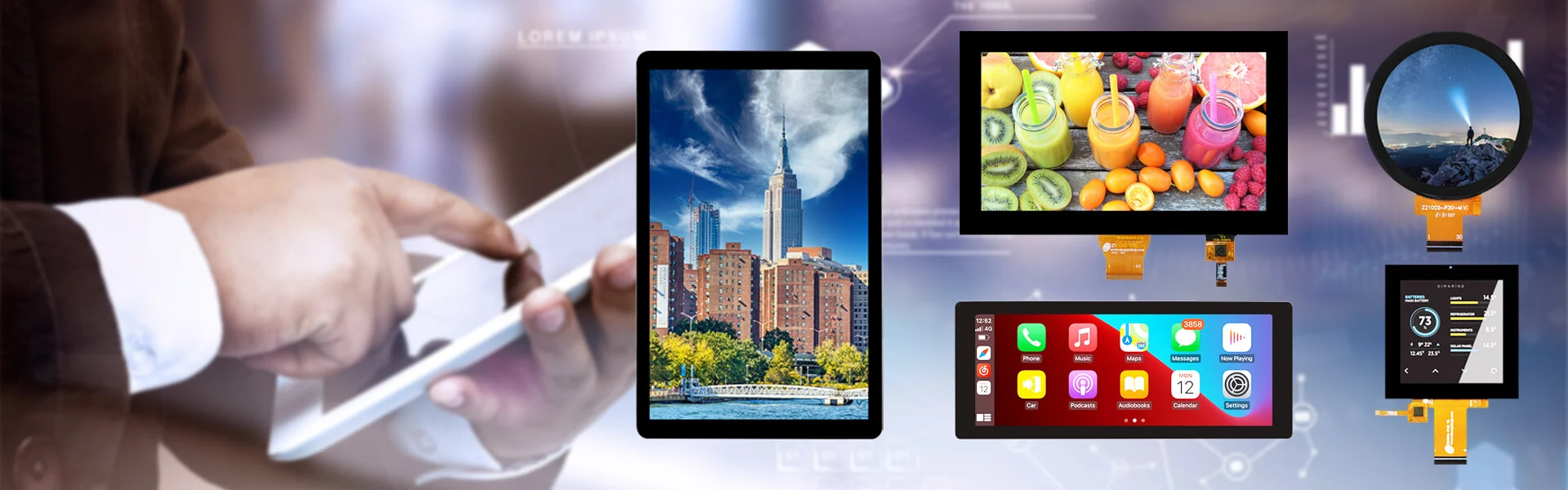 Tela de toque TFT LCD